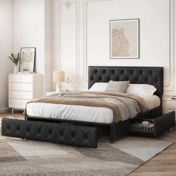 Queen-Size Bed Frame w/ Storage