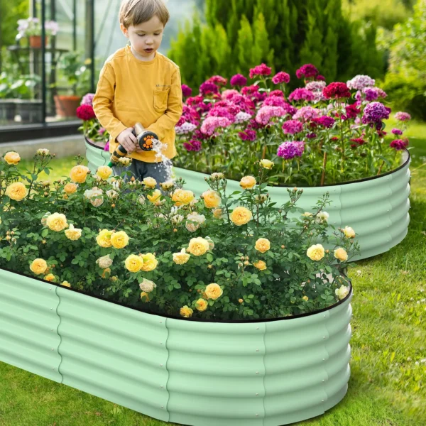 Oval Galvanized Raised Garden Bed