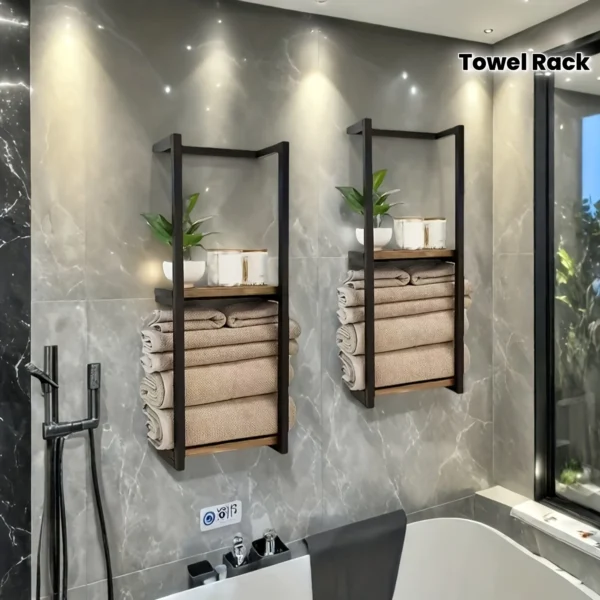 Wall-Mounted Towel Rack