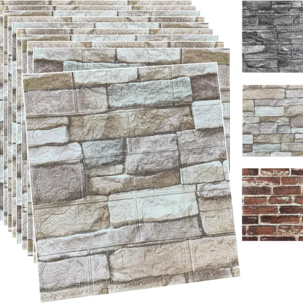 Faux Stone Self-Adhesive Wall Panels