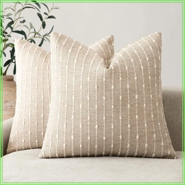 Boho Striped Throw Pillow Covers